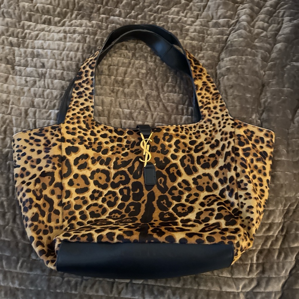 Yves Saint Laurent Brown and Black Tote Bag